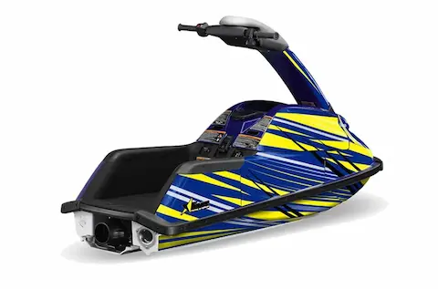 Yamaha SuperJet round nose with the In Line Yellow graphic kit