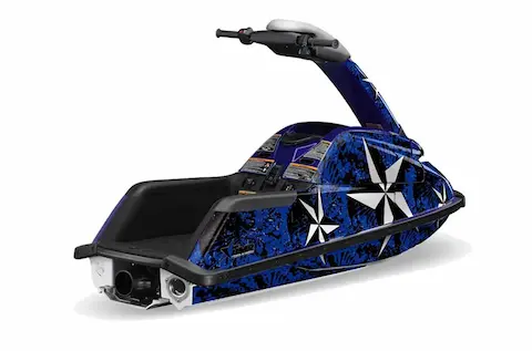 Yamaha SuperJet round nose with the Northstar Blue graphic kit